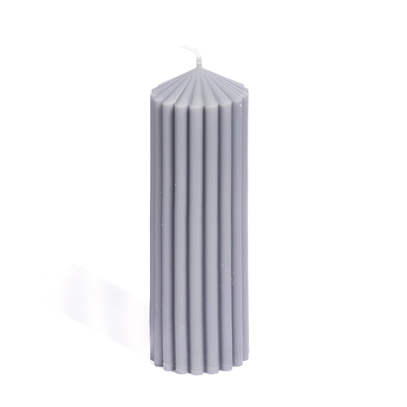 Vela Gomos baixa azul da SLOW, aroma de incenso, em cera natural vertida à mão