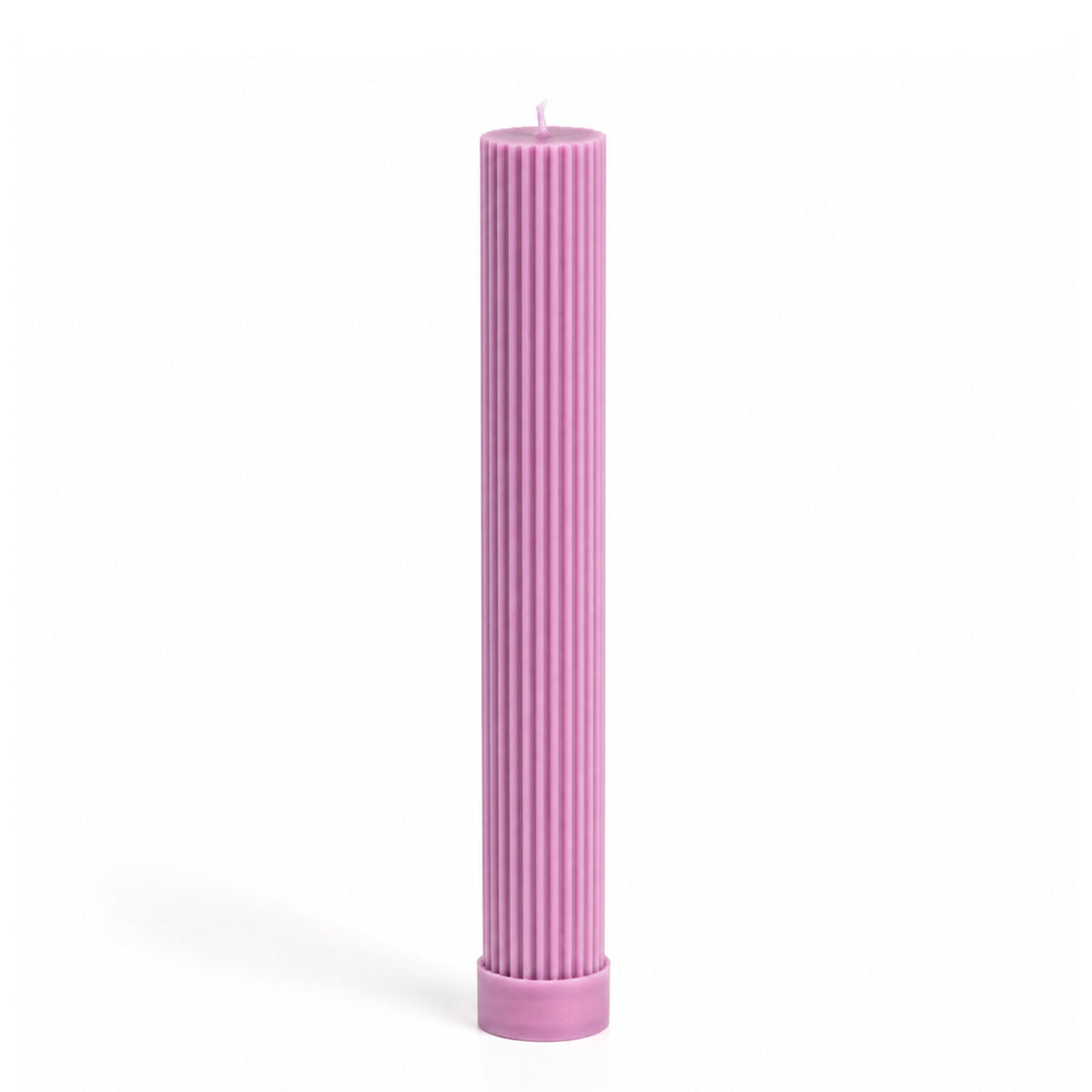 Vela castical decorativa rosa com aroma de jasmim, da SLOW, raiada, vertida à mão