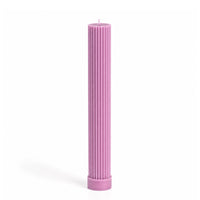 Vela castical decorativa rosa com aroma de jasmim, da SLOW, raiada, vertida à mão